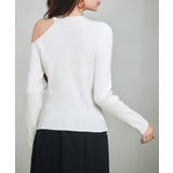 オブリーク・ネック風ニットトッブス | SAISON DE PAPILLON | 詳細画像4