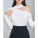 オブリーク・ネック風ニットトッブス | SAISON DE PAPILLON | 詳細画像7