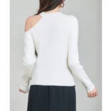 オブリーク・ネック風ニットトッブス | SAISON DE PAPILLON | 詳細画像9