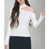 オブリーク・ネック風ニットトッブス | SAISON DE PAPILLON | 詳細画像10