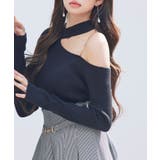 オブリーク・ネック風ニットトッブス | SAISON DE PAPILLON | 詳細画像11