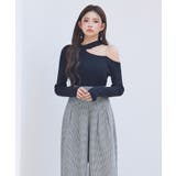 オブリーク・ネック風ニットトッブス | SAISON DE PAPILLON | 詳細画像14