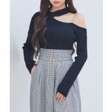 オブリーク・ネック風ニットトッブス | SAISON DE PAPILLON | 詳細画像17