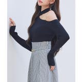 オブリーク・ネック風ニットトッブス | SAISON DE PAPILLON | 詳細画像18