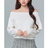 オフショルダー 長袖 ニットトッブス | SAISON DE PAPILLON | 詳細画像22