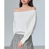 オフショルダー 長袖 ニットトッブス | SAISON DE PAPILLON | 詳細画像23