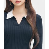 レイヤー配色カラーリブニット | SAISON DE PAPILLON | 詳細画像24