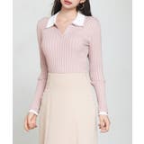 レイヤー配色カラーリブニット | SAISON DE PAPILLON | 詳細画像4