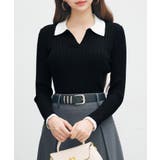 レイヤー配色カラーリブニット | SAISON DE PAPILLON | 詳細画像27