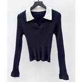 レイヤー配色カラーリブニット | SAISON DE PAPILLON | 詳細画像25