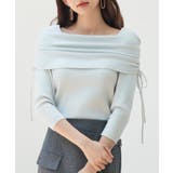 ライトグレー | オフショルダーニットトップス | SAISON DE PAPILLON 