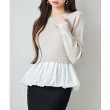 異素材フリルバルーンペプラムニットトップス | SAISON DE PAPILLON | 詳細画像11