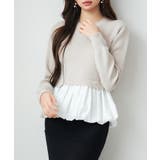 異素材フリルバルーンペプラムニットトップス | SAISON DE PAPILLON | 詳細画像15