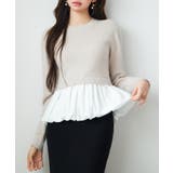 異素材フリルバルーンペプラムニットトップス | SAISON DE PAPILLON | 詳細画像17