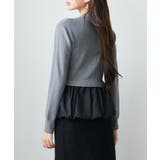 異素材フリルバルーンペプラムニットトップス | SAISON DE PAPILLON | 詳細画像5