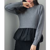 異素材フリルバルーンペプラムニットトップス | SAISON DE PAPILLON | 詳細画像9