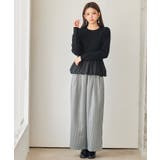 異素材フリルバルーンペプラムニットトップス | SAISON DE PAPILLON | 詳細画像20