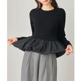 異素材フリルバルーンペプラムニットトップス | SAISON DE PAPILLON | 詳細画像22