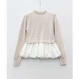 異素材フリルバルーンペプラムニットトップス | SAISON DE PAPILLON | 詳細画像24