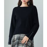 ブラック | ドロップド・ショルダーショート丈セーター | SAISON DE PAPILLON