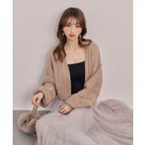 ショート丈ボリュームニットカーディガン | SAISON DE PAPILLON | 詳細画像12