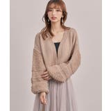 ショート丈ボリュームニットカーディガン | SAISON DE PAPILLON | 詳細画像6