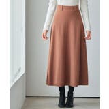 ブラウン | ベーシックレーヨン混ニットフレアスカート | SAISON DE PAPILLON