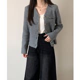 Vネックのショート丈ニットカーディガン | SAISON DE PAPILLON  | 詳細画像6 