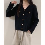 Vネックのショート丈ニットカーディガン | SAISON DE PAPILLON  | 詳細画像24 