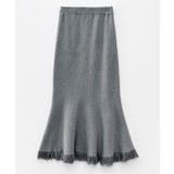 マーメイド裾フリンジニットロングスカート | SAISON DE PAPILLON  | 詳細画像29 