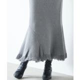 マーメイド裾フリンジニットロングスカート | SAISON DE PAPILLON  | 詳細画像11 