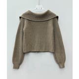 パール付きダブルジップニットカーディガン | SAISON DE PAPILLON | 詳細画像24