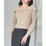 パール付きダブルジップニットカーディガン | SAISON DE PAPILLON | 詳細画像4