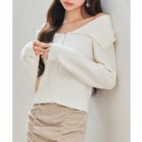 パール付きダブルジップニットカーディガン | SAISON DE PAPILLON | 詳細画像11