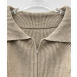 パール付きダブルジップニットカーディガン | SAISON DE PAPILLON | 詳細画像26