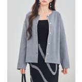 表裏配色ジャカード編みカーディガン | SAISON DE PAPILLON | 詳細画像3