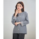 表裏配色ジャカード編みカーディガン | SAISON DE PAPILLON | 詳細画像6