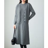 グレー | ワンピーとカーディのニットセットアップ/アンサンブル | SAISON DE PAPILLON 