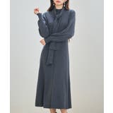 共布マフラー付きニットミディ丈ワンピース | SAISON DE PAPILLON  | 詳細画像8 