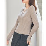 胸元レースリブ編みニットトップス | SAISON DE PAPILLON | 詳細画像20