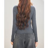 胸元レースリブ編みニットトップス | SAISON DE PAPILLON | 詳細画像4