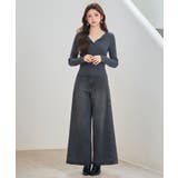 胸元レースリブ編みニットトップス | SAISON DE PAPILLON | 詳細画像5