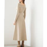 アシンメトリネック長袖ミディ丈ニットワンピース | SAISON DE PAPILLON | 詳細画像14