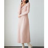 アシンメトリネック長袖ミディ丈ニットワンピース | SAISON DE PAPILLON | 詳細画像5