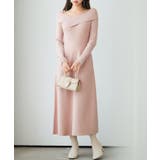 アシンメトリネック長袖ミディ丈ニットワンピース | SAISON DE PAPILLON | 詳細画像6