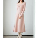 アシンメトリネック長袖ミディ丈ニットワンピース | SAISON DE PAPILLON | 詳細画像8