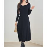 アシンメトリネック長袖ミディ丈ニットワンピース | SAISON DE PAPILLON | 詳細画像21