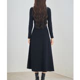 アシンメトリネック長袖ミディ丈ニットワンピース | SAISON DE PAPILLON | 詳細画像23