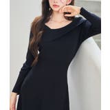 アシンメトリネック長袖ミディ丈ニットワンピース | SAISON DE PAPILLON | 詳細画像26