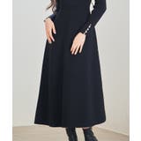 アシンメトリネック長袖ミディ丈ニットワンピース | SAISON DE PAPILLON | 詳細画像28